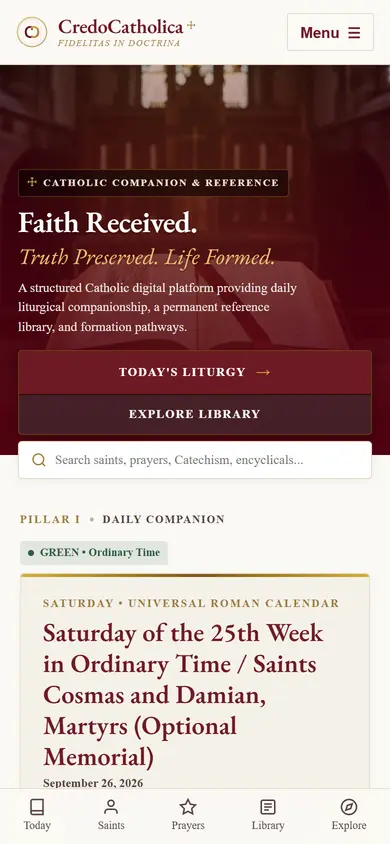 CredoCatholica on a mobile phone