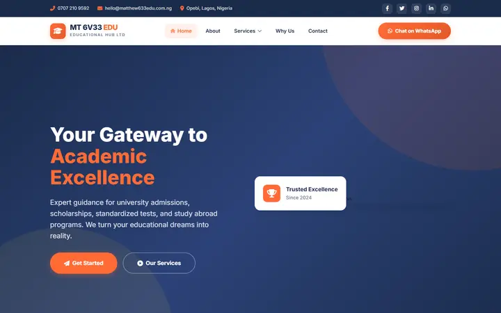 MT 6V33 Educational Hub homepage